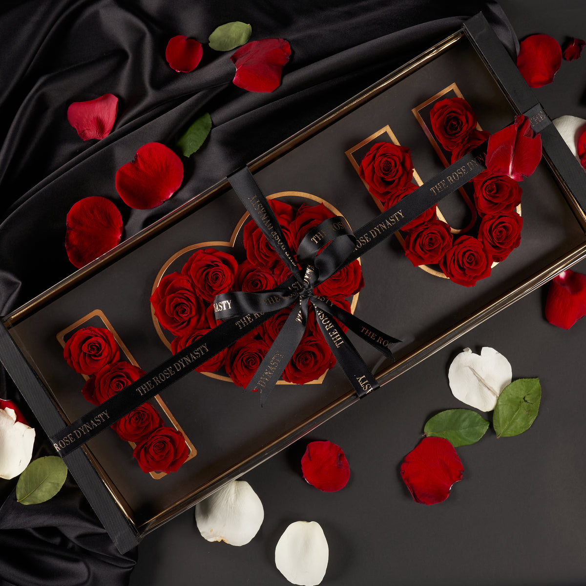 Louboutin Red Eternity Roses - Acrylic Box