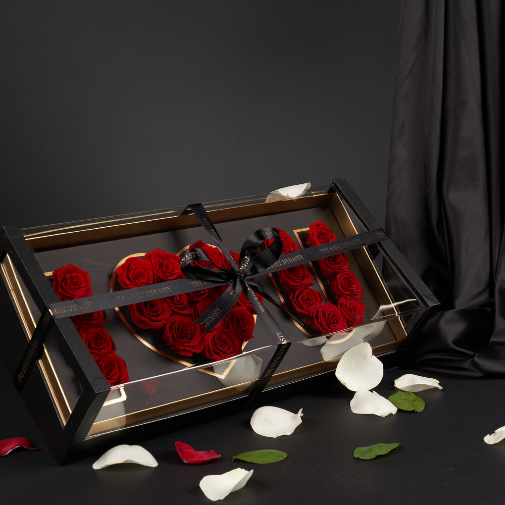 I LOVE YOU Everlasting Rose Acrylic Box