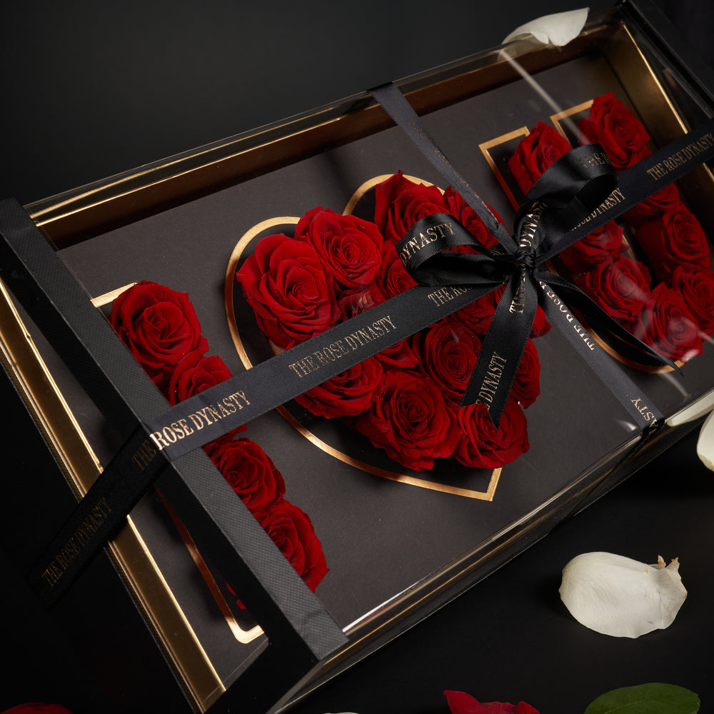 I LOVE YOU Everlasting Rose Acrylic Box