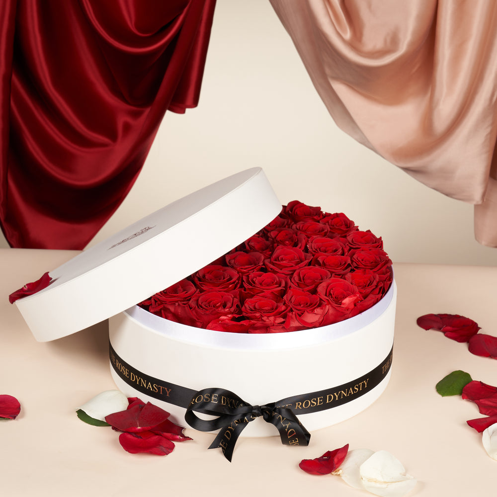 Large Box Roses Large Round Bouquet Box – The Rose Dynasty